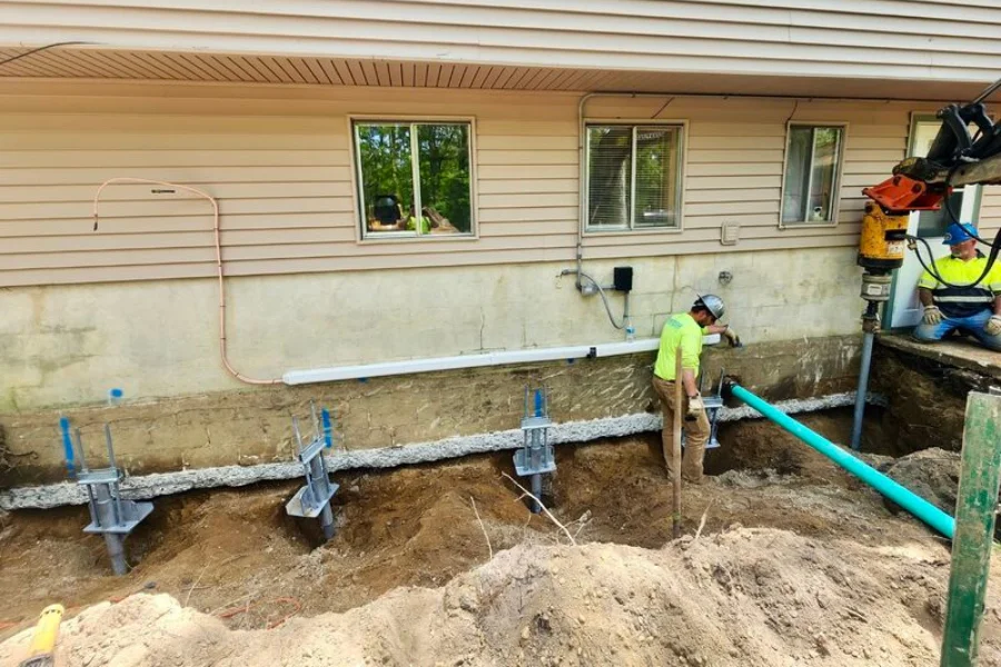 Helical Pier Installation in Brandenburg, KY